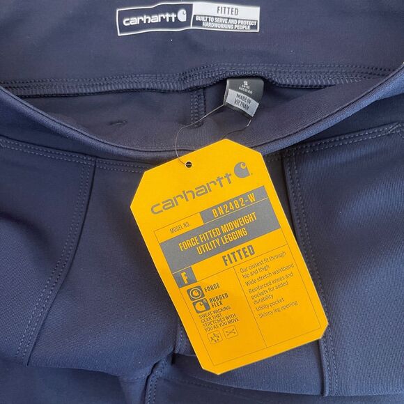 NEW Carhartt Force Fitted Midweight Utility Legging Blue BN2482-W Womens Small - Picture 3 of 5